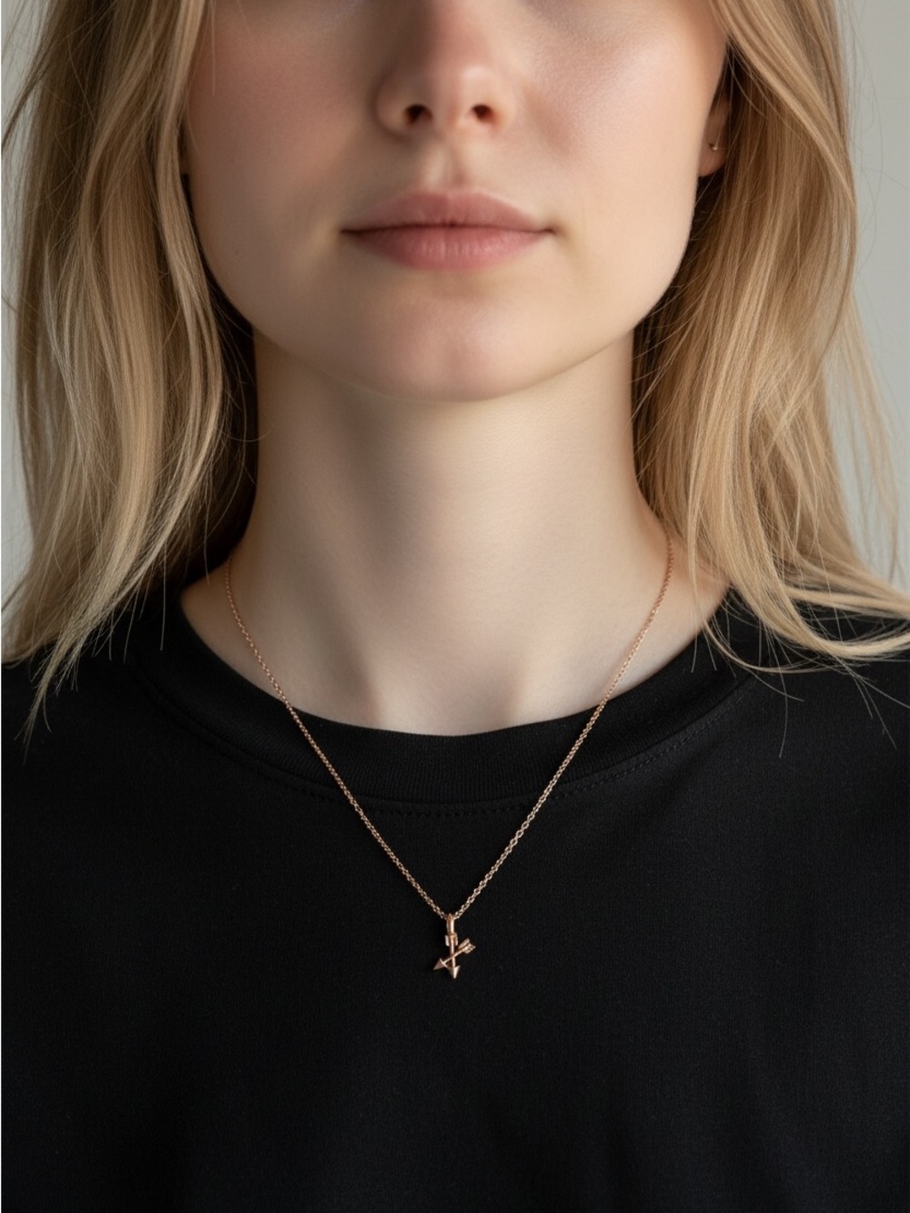 9/24 Rose Gold Star Pendant Necklace - Women Jewelry